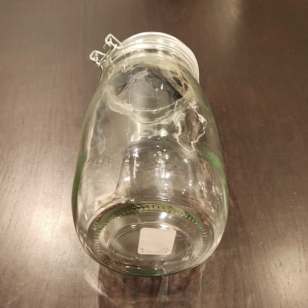 West Elm Storage Glass Jars, Silver Lid w/Kilner latch closure NWT set of 2